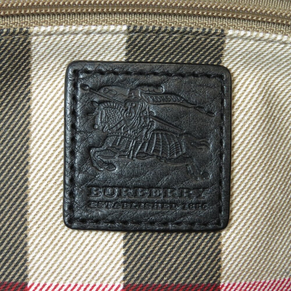 Burberry Logo Tote Bag Canvas Leather - Picture 6 of 11